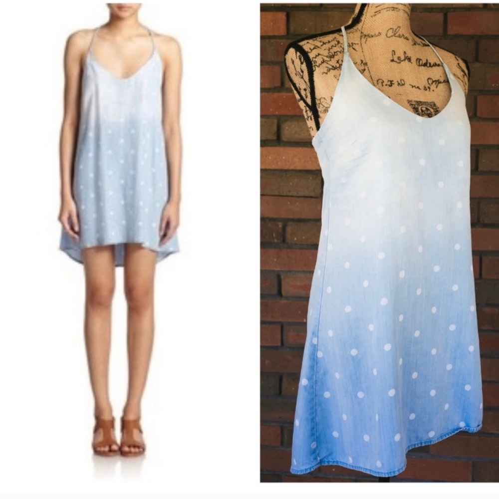 Anthropologie ombré chambray dress